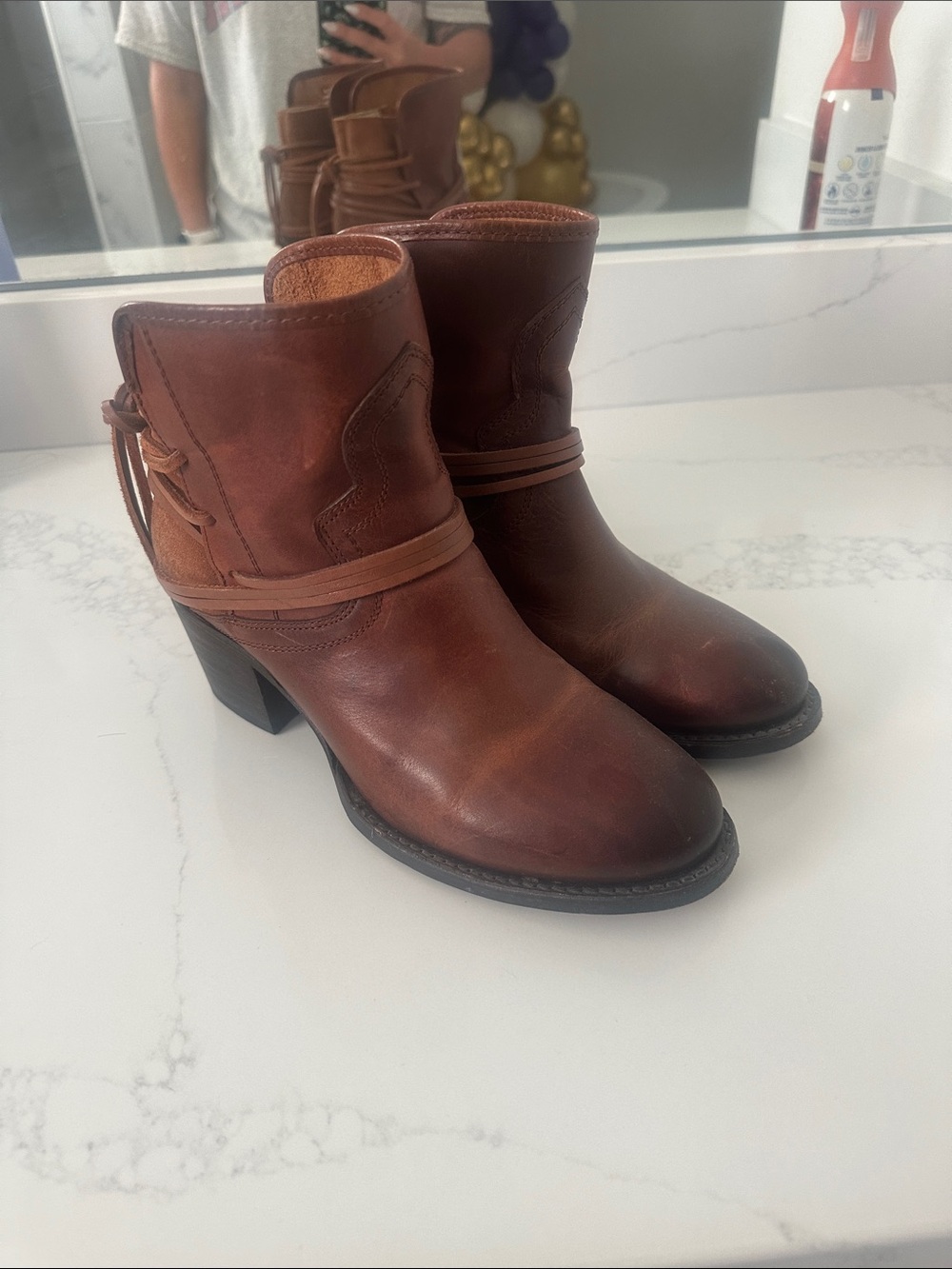Freebird by Steven Brown Leather Ankle Booties